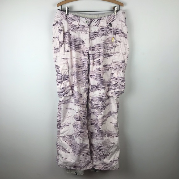 patterned snow pants